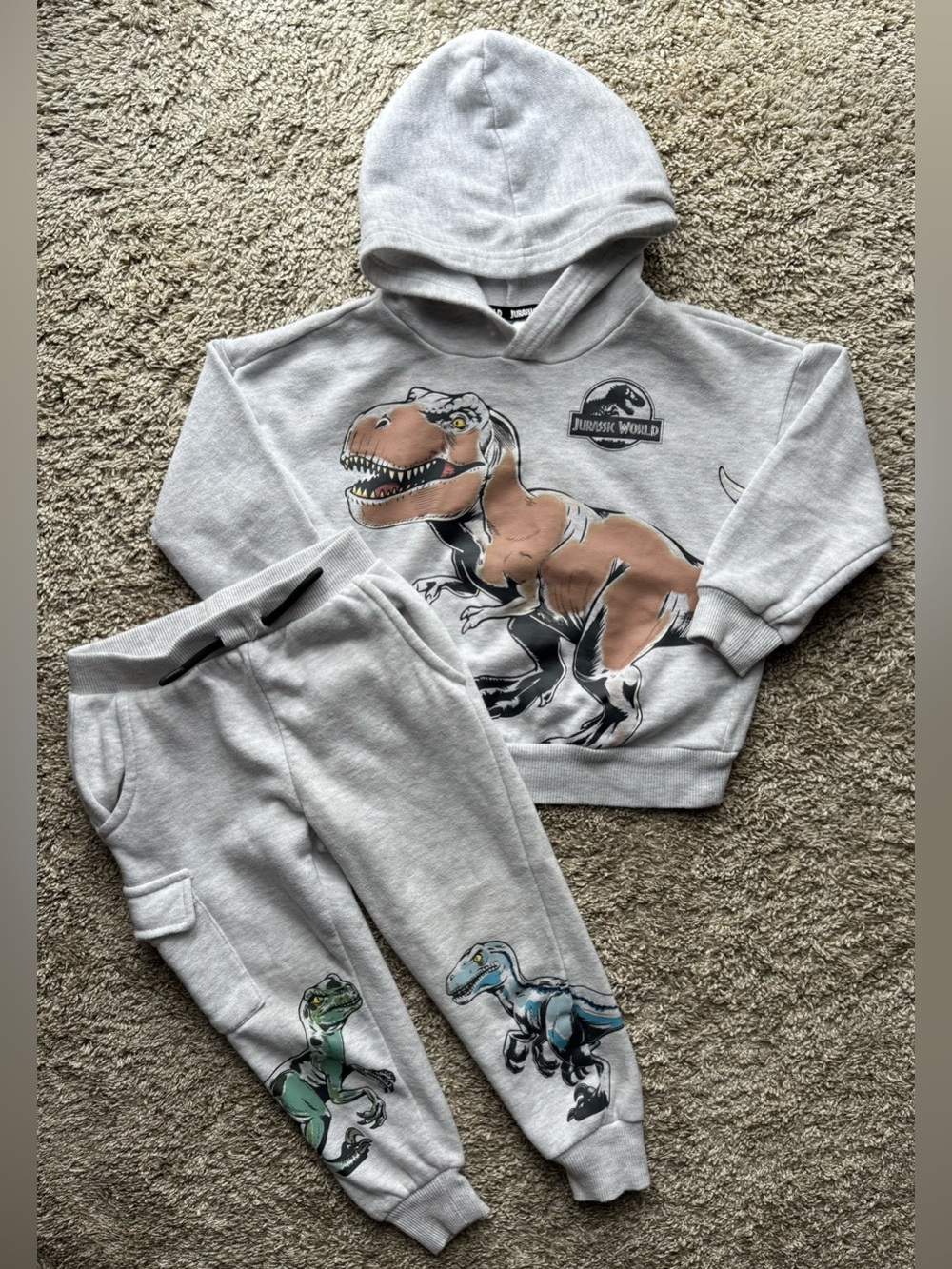Jurassic World 3T Toddler Hoodie & Jogger Set Size Dinosaur Outfit
